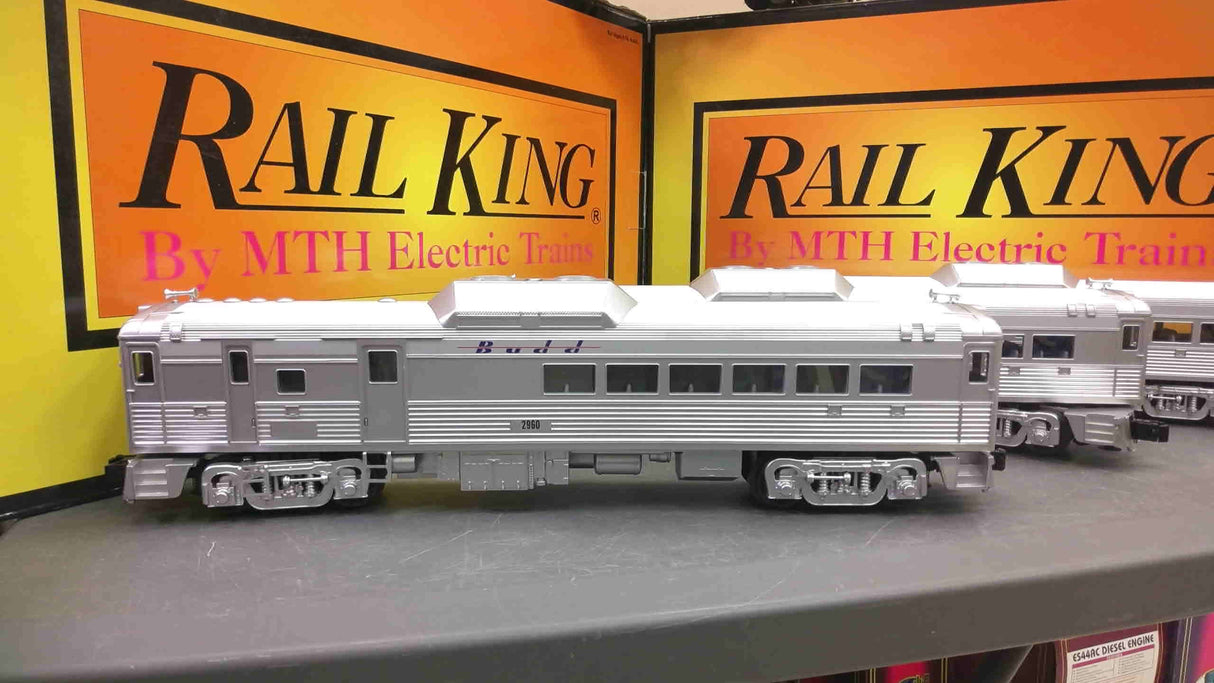 RailKing Budd Demonstrator RDC Budd Car Set w/Proto-Sound 2.0 w/ 2 Car Add On