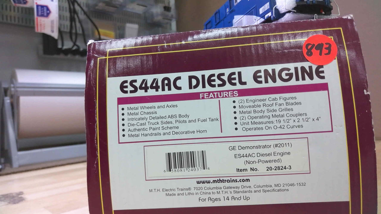 MTH GE Demonstrator O Scale Premier ES44AC Diesel Engine (Non-Powered) New in Box