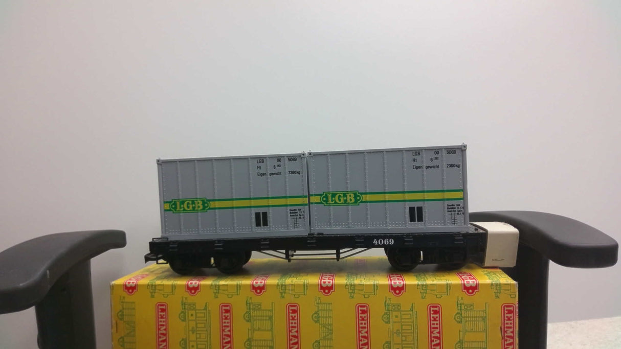 LGB Flatcar Containers Set of 2, Original Box