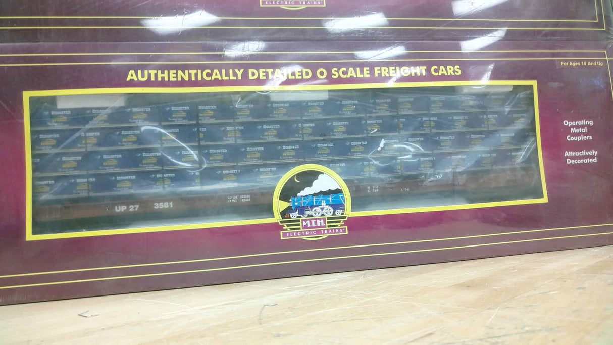 MTH Union Pacific O Scale Premier Center Beam Flat Car 2 Pack NEW IN BOX