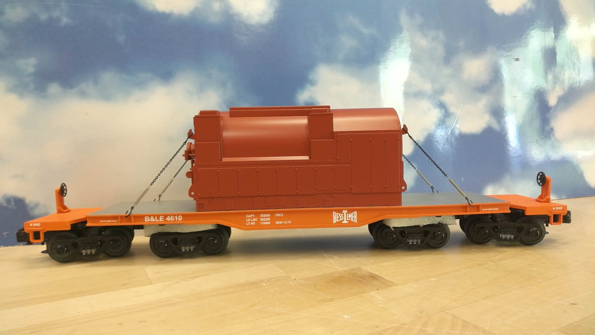MTH 20-98354 Bessemer & Lake Erie O Scale Premier 47' TTX Heavy Duty Flat Car w/Transformer