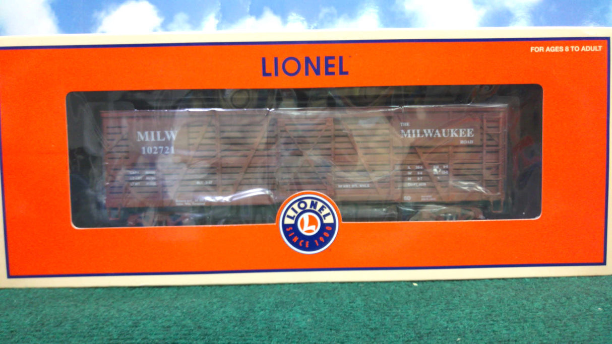 Lionel 6-52458 LRRC Milwaukee Road 40 Ton Stock Car #102721