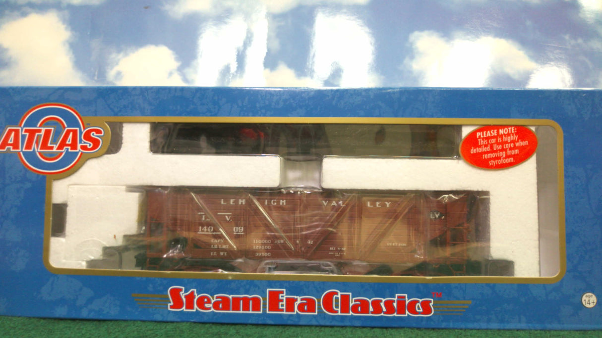 Atlas #6434-6 Lehigh Valley 50 Ton War Emergency Hopper Car #14009 (3-Rail)