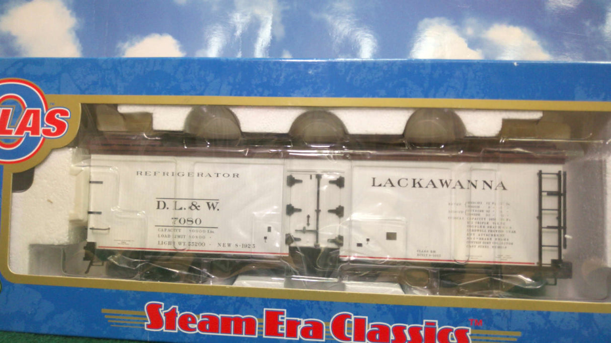 Atlas #1856-3 Lackawanna 40' Re-Built Wood reefer Car #7080 (3-Rail)