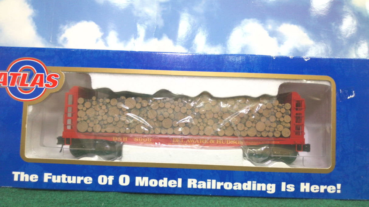 Atlas #6273 Delaware and Hudson GSC Pulpwood Flat Car (3-Rail)