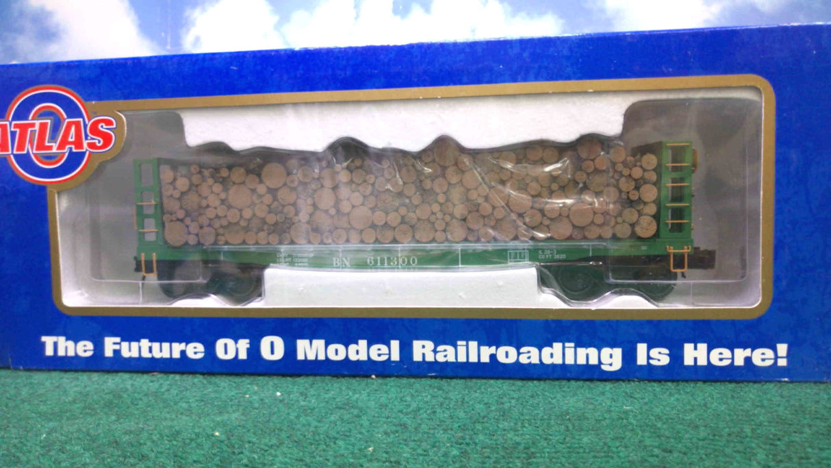 Atlas #6271 Burlington Northern GSC Pulpwood Flat Car (3-Rail)