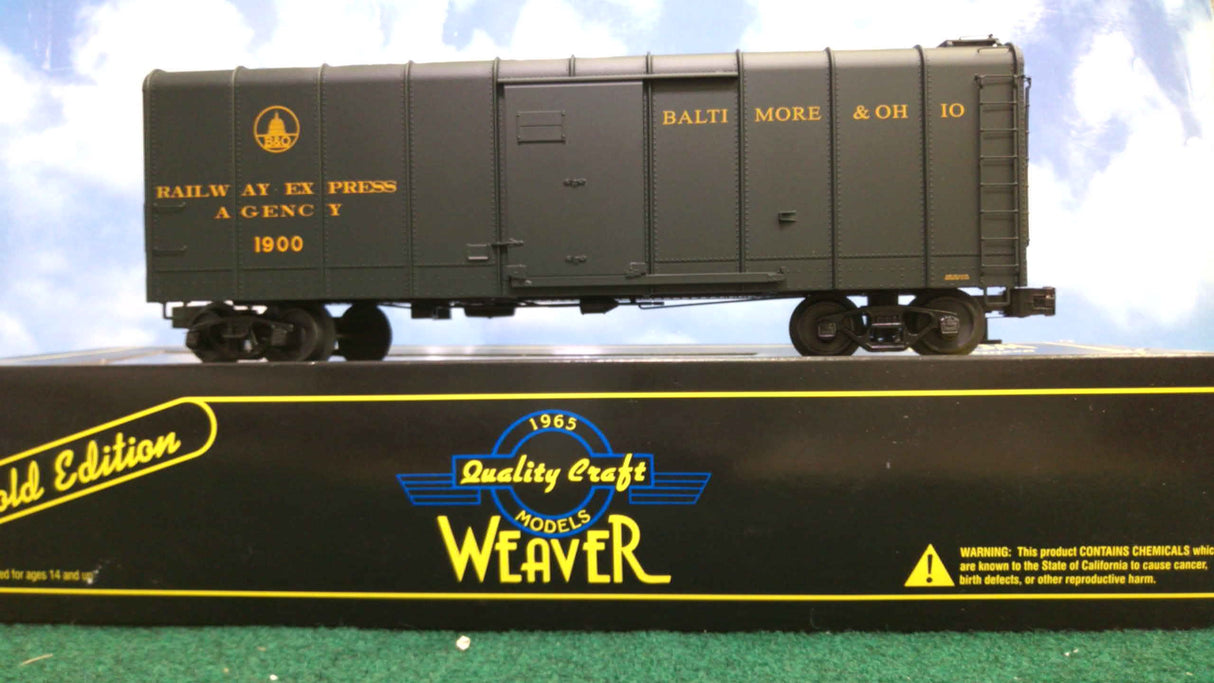 Weaver G23009 Baltimore & Ohio Wagontop Box Car (3-Rail)
