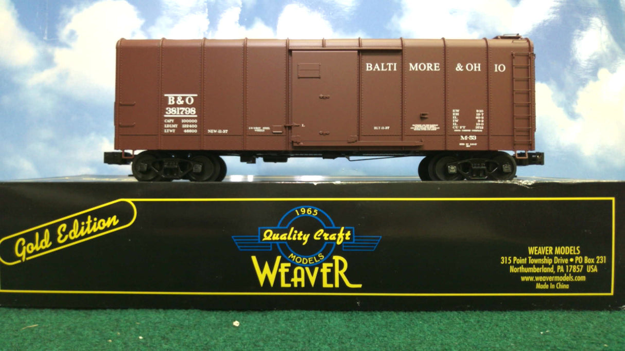 Weaver G23001 Baltimore & Ohio Wagon Top Box Car (3-Rail)