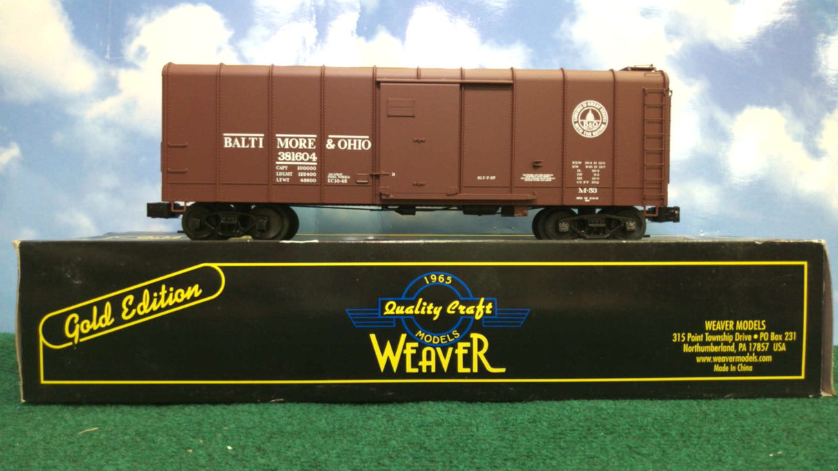 Weaver G23003 Baltimore & Ohio Wagontop Box Car (3-Rail)