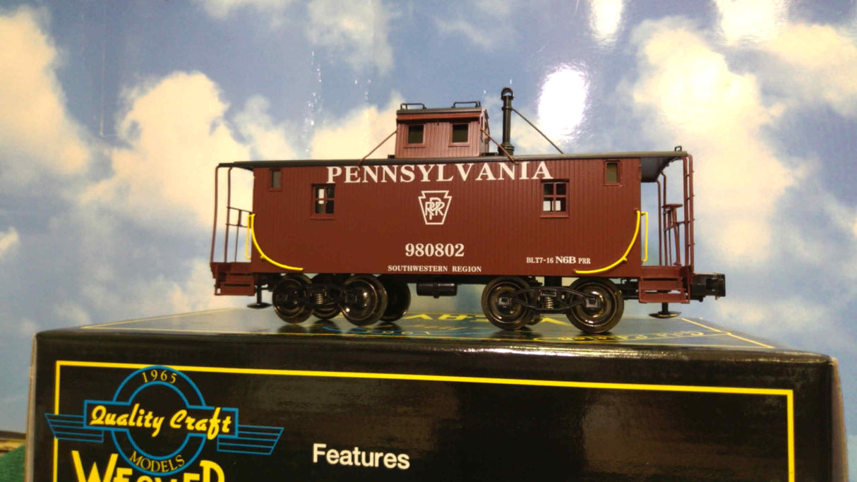 Weaver G2012-L Pennsylvania N6B Caboose Later Version with Centered Cupola (3-Rail)