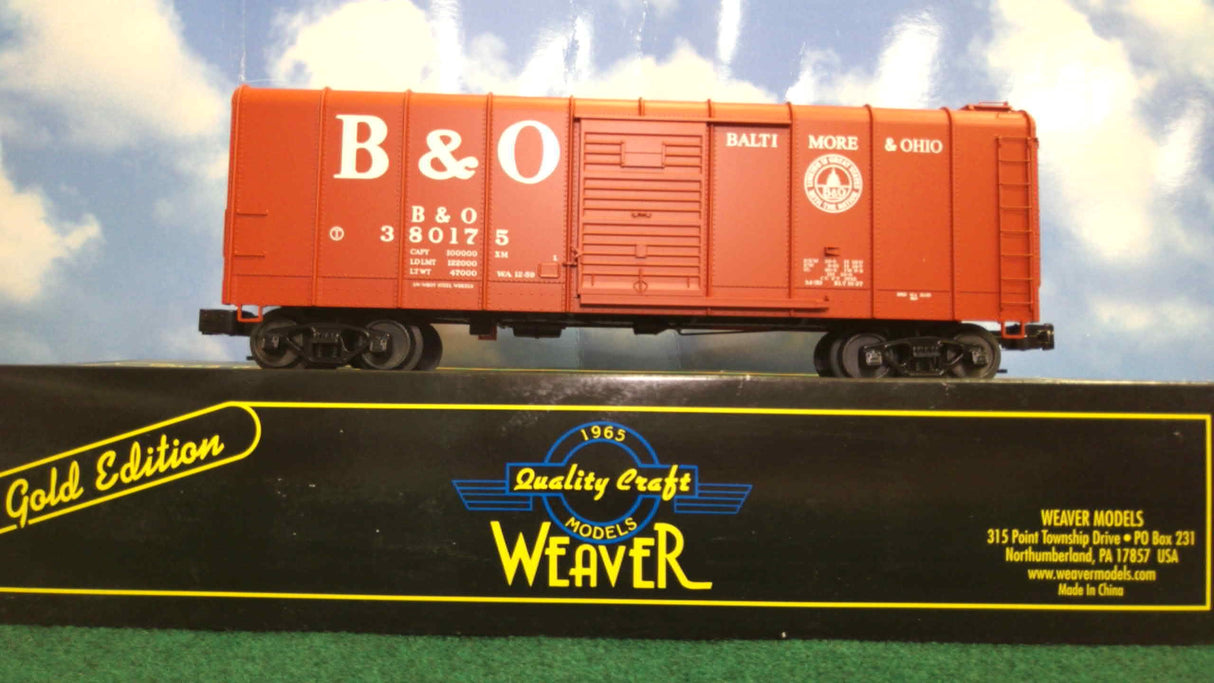 Weaver G23005 Baltimore and Ohio Wagontop Box Car (3-Rail)