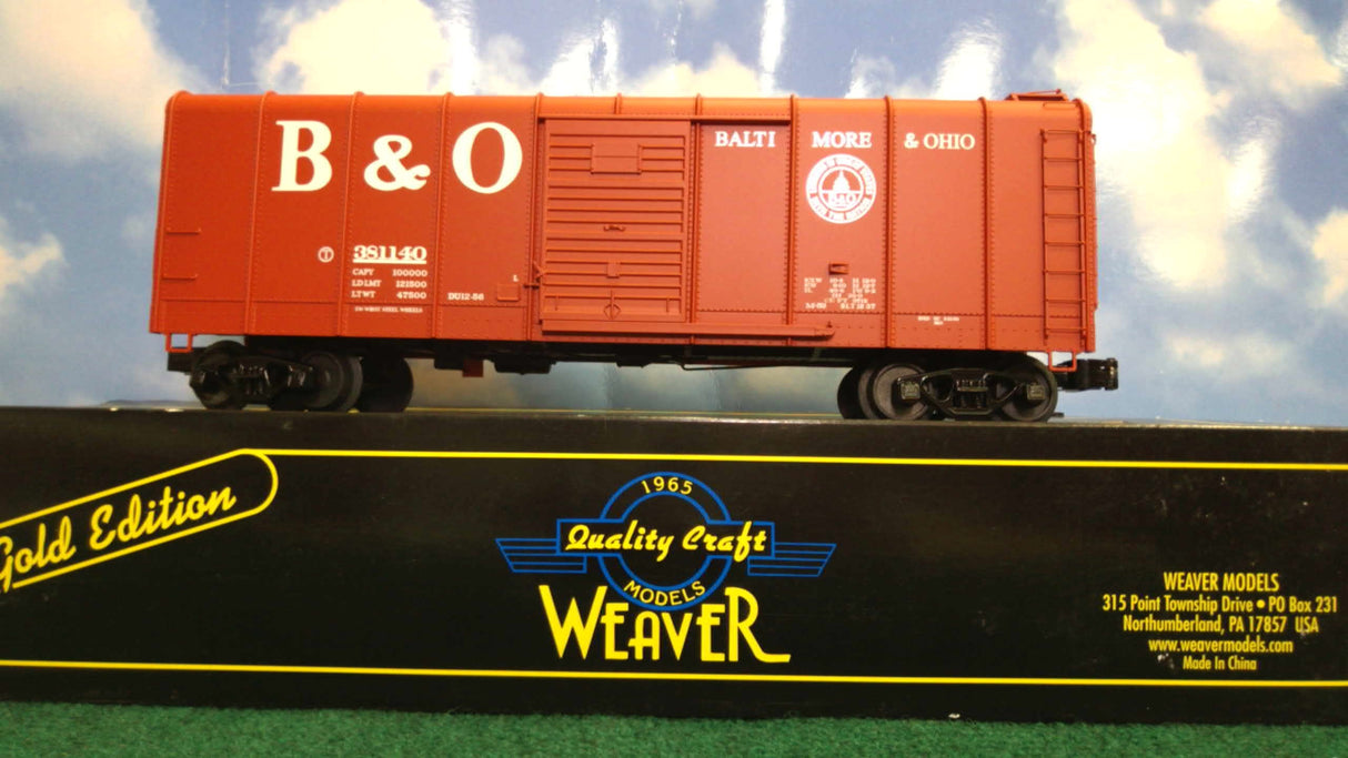Weaver G23006 Baltimore and Ohio Wagontop Box Car (3-Rail)