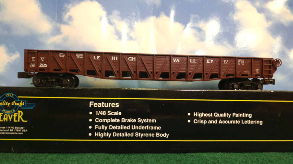 Weaver U17008LD Lehigh Valley Wartime Gondola (3-RAIL)