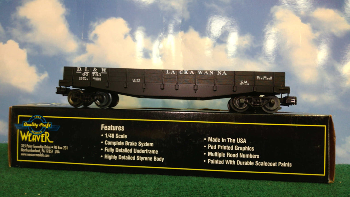 Weaver U26009LD Lackawanna (DL&W) 40' Woodside Gondola (3-Rail)