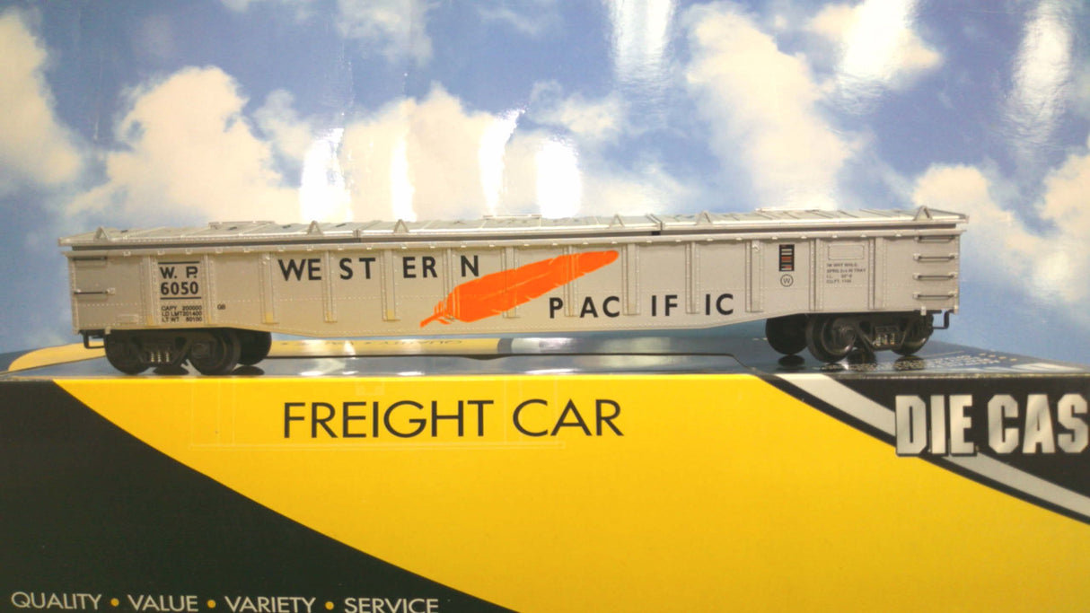 K-Line K652 Western Pacific Silver Die Cast Gondola with Roof Covers
