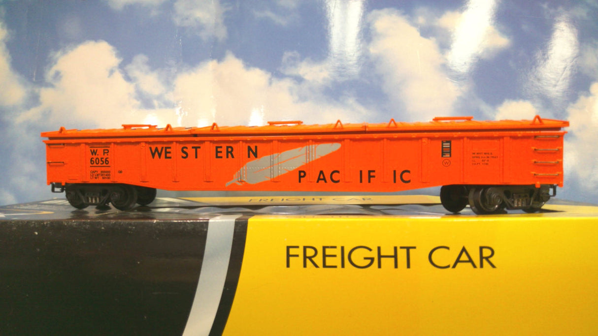 K-Line K652 Western Pacific Orange Die Cast Gondola with Roof Covers