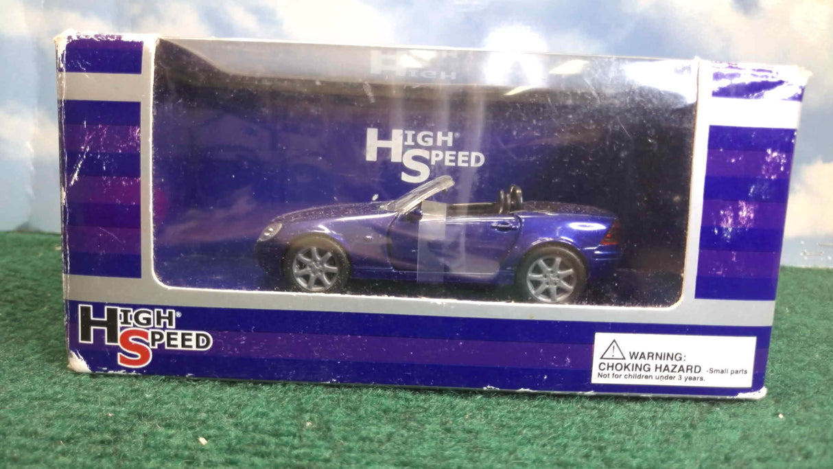 High Speed Die Cast Blue Convertible