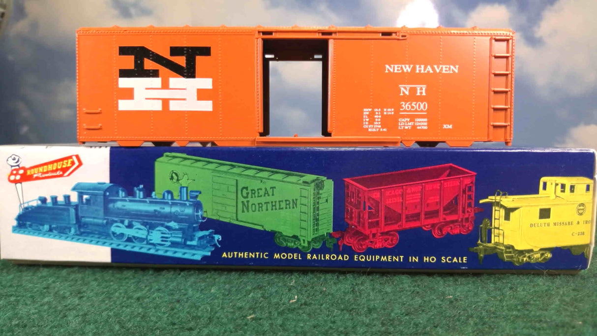 Roundhouse 7744 HO Unconstructed New Haven Orange 40' Box Car