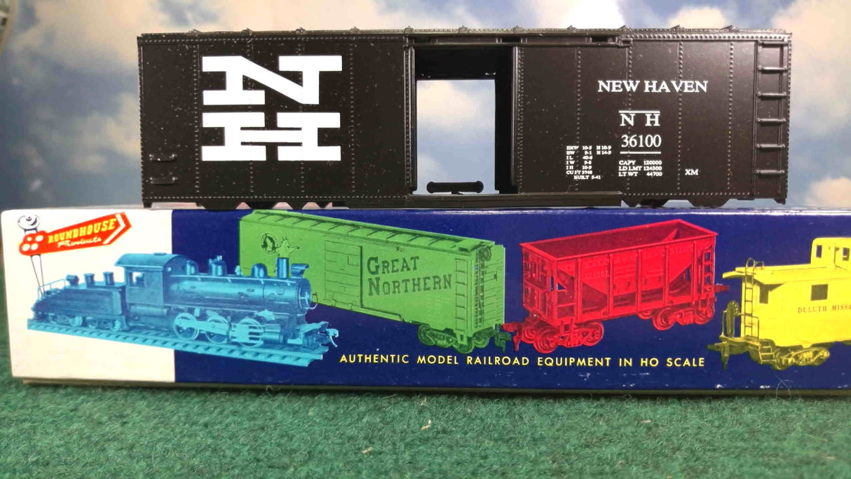 Roundhouse 7743 HO Unconstructed New Haven Black 40' Box Car