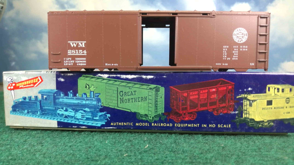 Roundhouse HO 1079 Unconstructed Western Maryland 40' Box Car