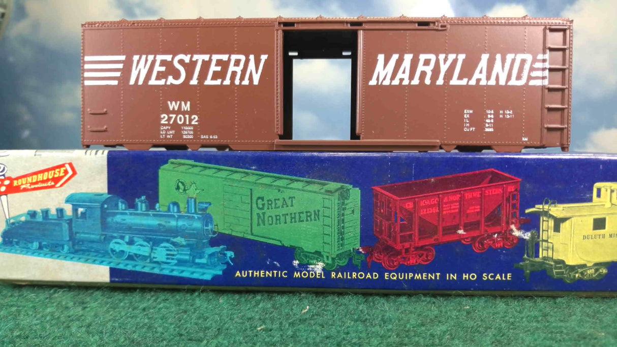 Roundhouse HO 1078 Unconstructed Western Maryland 40' Box Car