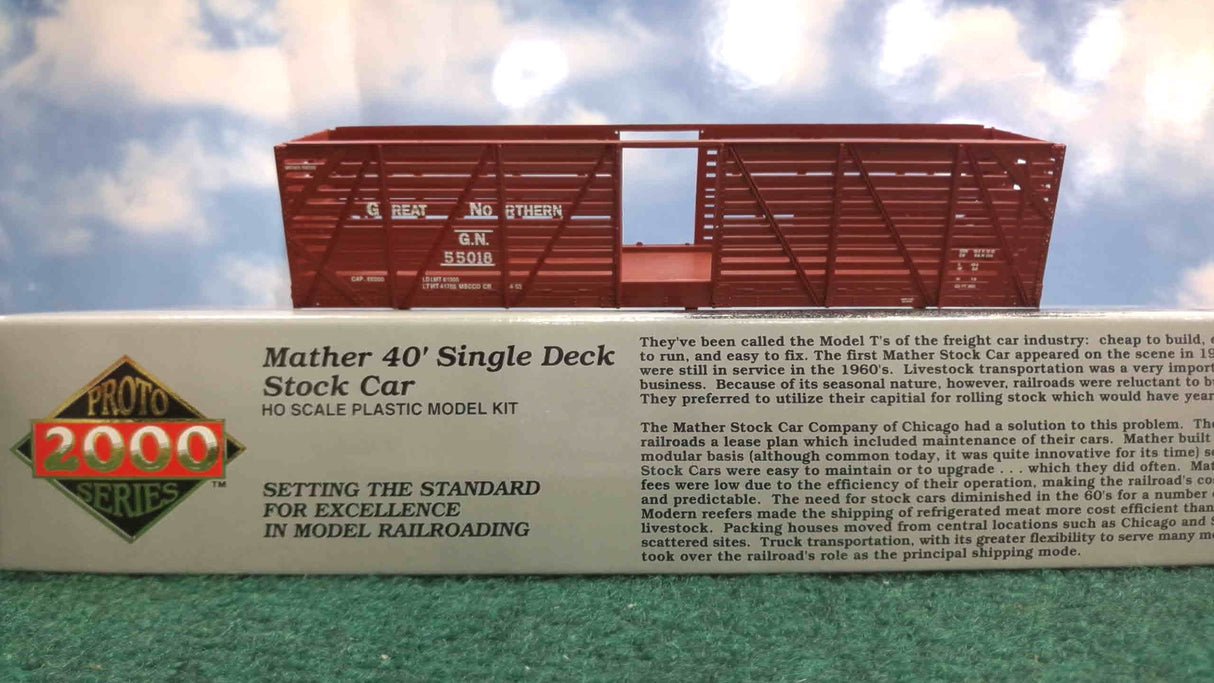 Life-Like HO Great Northern 40' Single Deck Stock Car