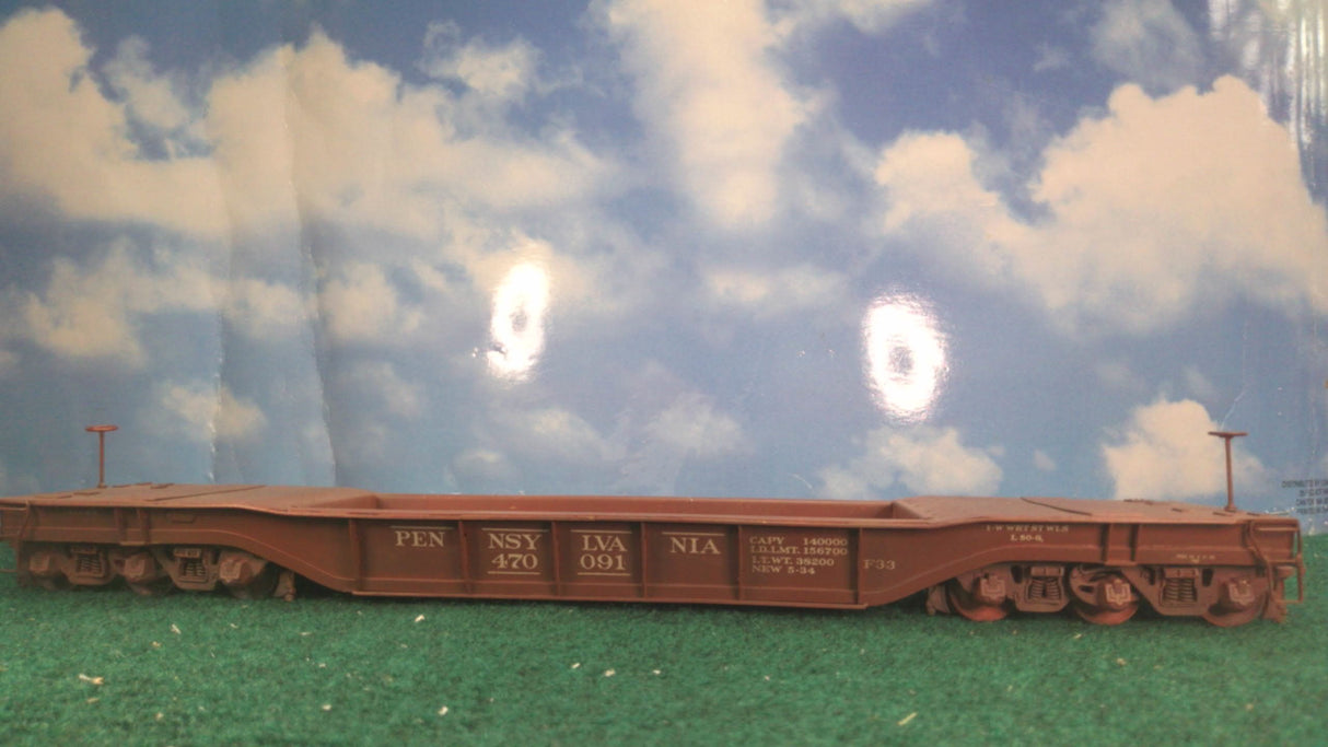Alco Models Brass Pennsylvania Greenville Well Flat Car