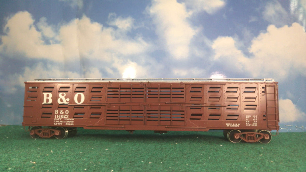 Overland Models Brass Baltimore and Ohio S-2 Pig and Sheep Car