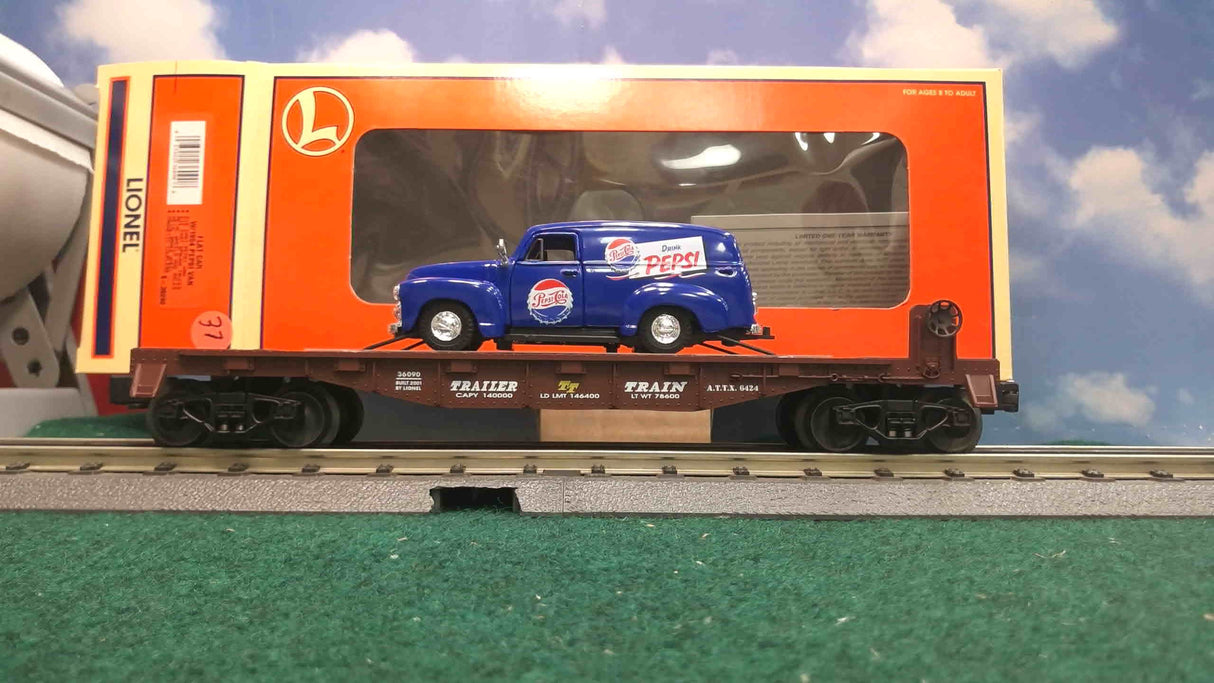 Lionel 6-36090 Flatcar w/1954 Pepsi Van