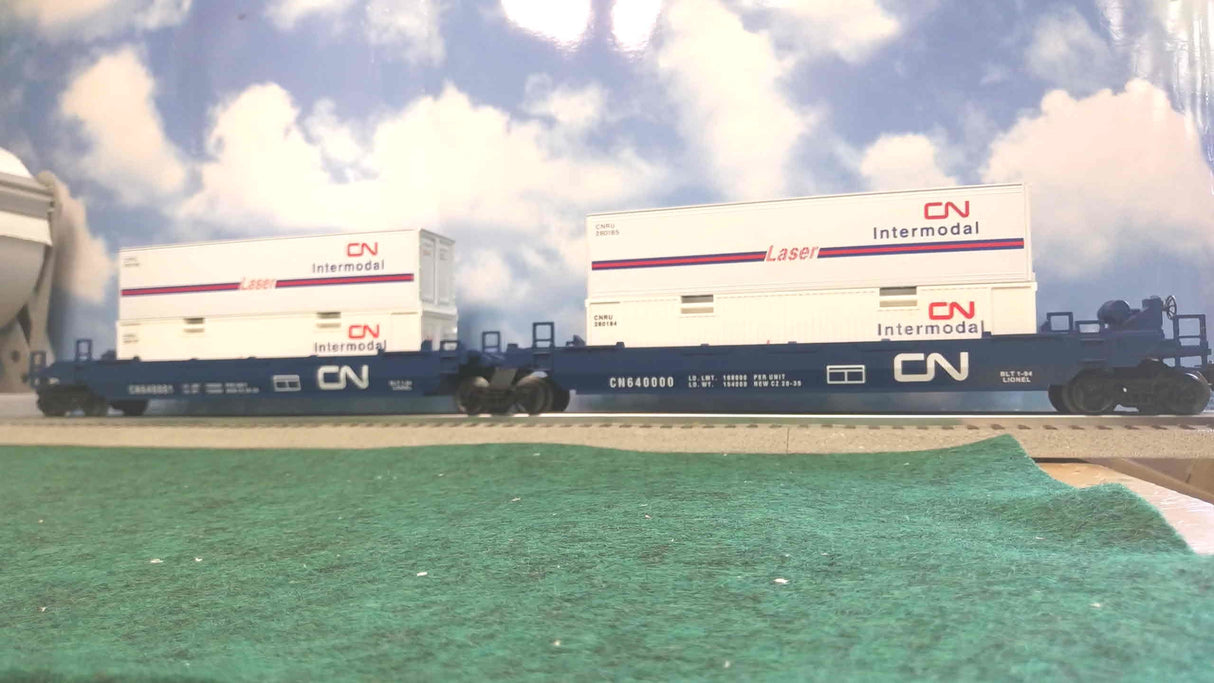 LIONEL LNL6-16912 - CANADIAN NATIONAL MAXI-STACK FLATCARS