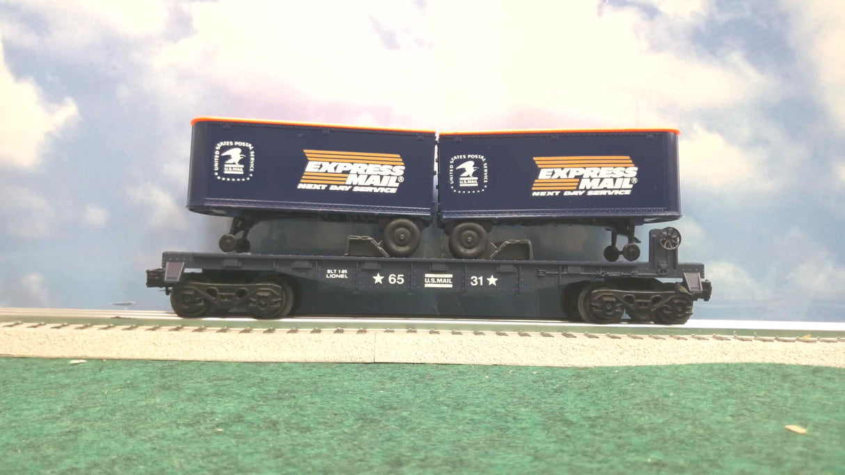 Lionel 6-6531 U.S. Mail Express Flatcar w/2 Trailers