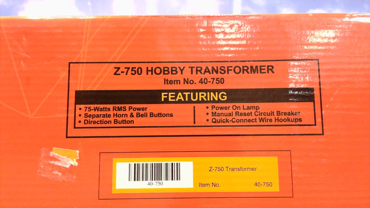 MTH RailKing Z-750 Hobby Transformer