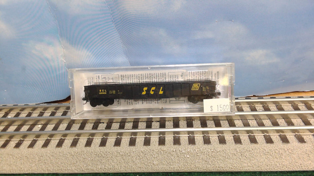 Micro Trains 105040 50' Steel Side, 14 Panel, Fixed End Gondola Seaboard Coast Line