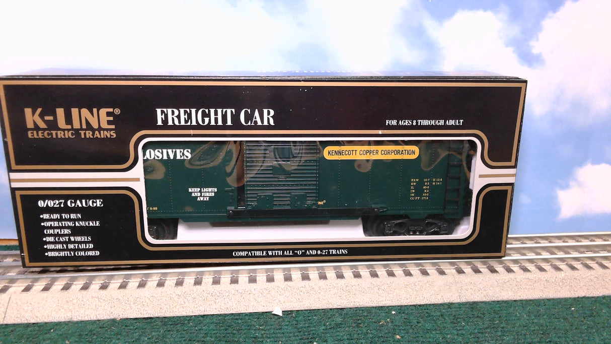 K-LINE K641-7501 KENNECOTT COPPER O/O27 GAUGE EXPLOSIVES BOXCAR
