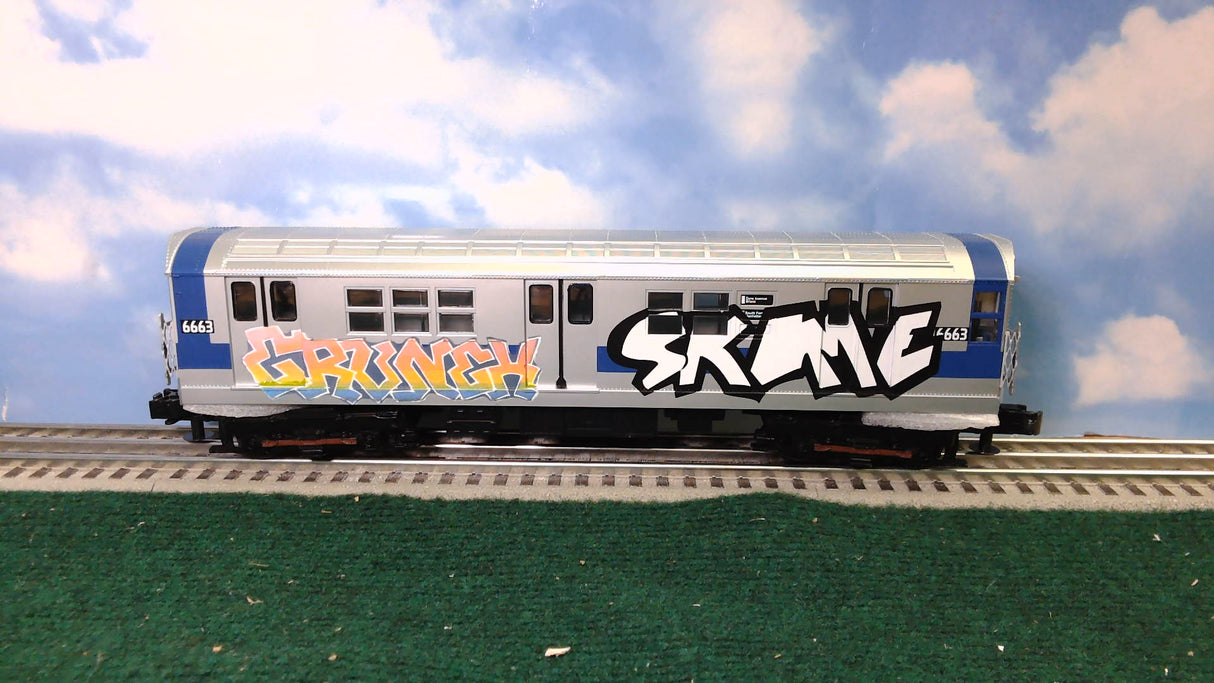 MTH RAIL KING R-17 4-CAR SUBWAY SET GRAFFITI W/LOCO-SOUND MTH30-2391-0
