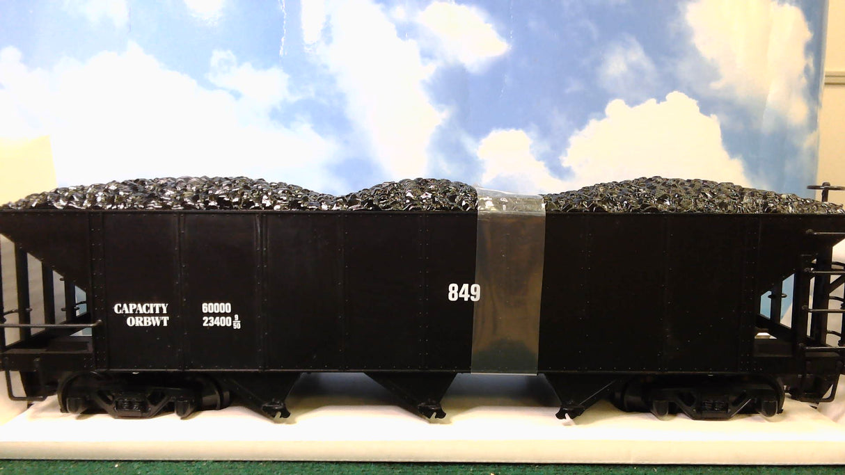 BACHMANN BIG HAULERS #98230 G-GAUGE 3 BAY HOPPER CAR
