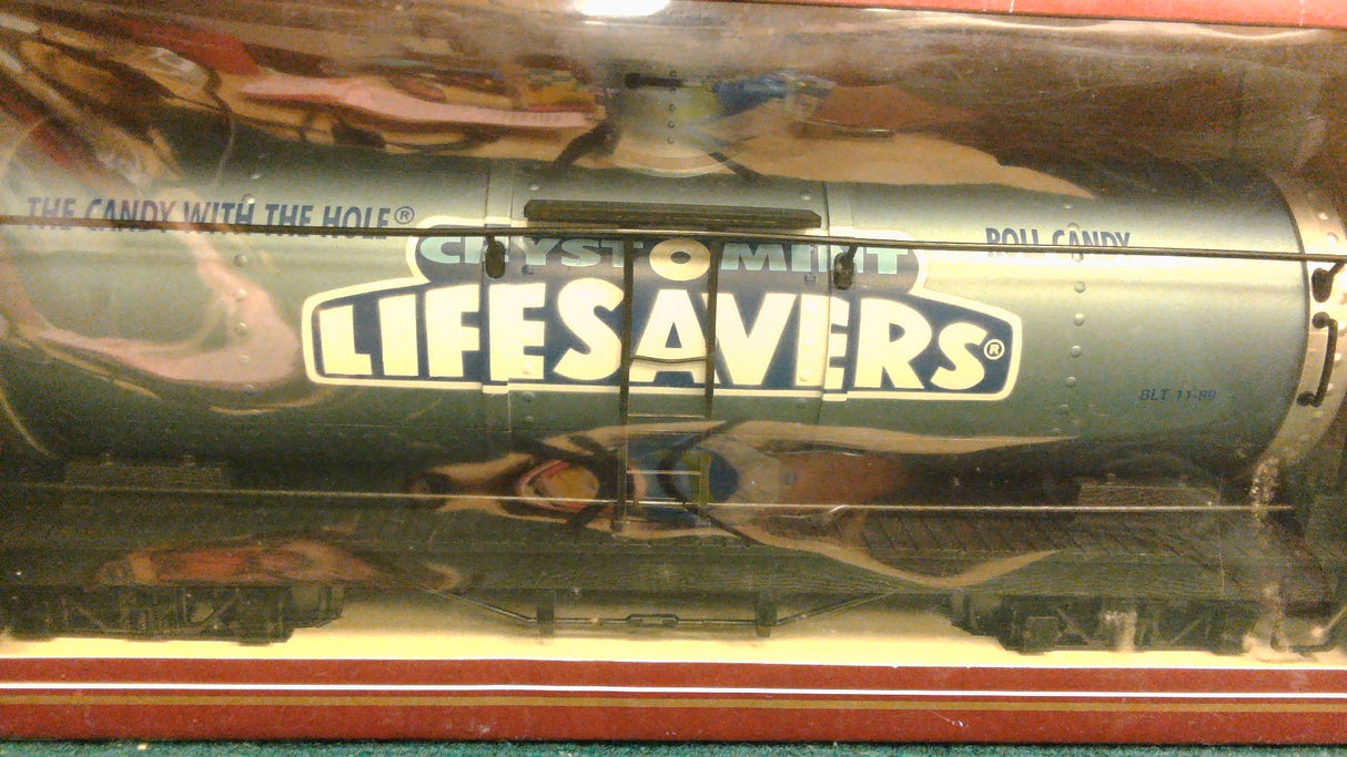 BACHMANN BIG HAULERS #93434 SINGLE DOME TANK CAR LIFESAVERS CRYSTOMINT BILLBOARD