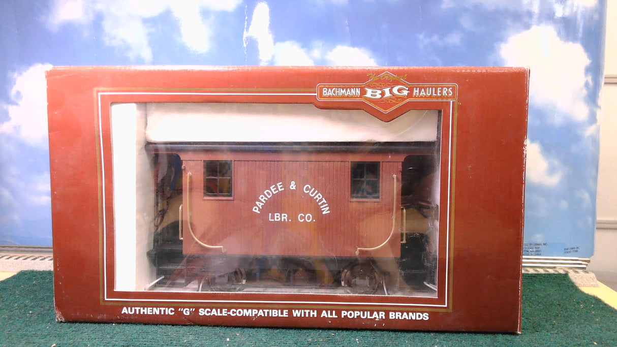 BACHMANN BIG HAULERS #93177 G-GAUGE LOGGING CABOOSE PARDEE & CURTIN