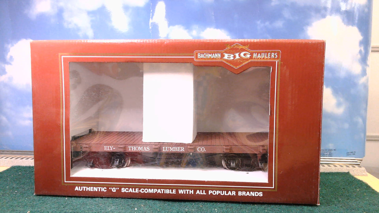 BACHMANN BIG HAULERS #95627 G-GAUGE 20' FLAT CAR ELY-THOMAS