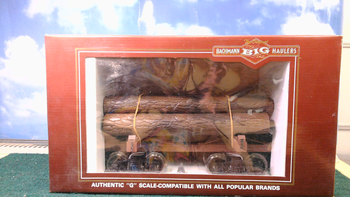 BACHMANN BIG HAULERS #98490 G-GAUGE SKELETON LOG CAR WITH LOGS