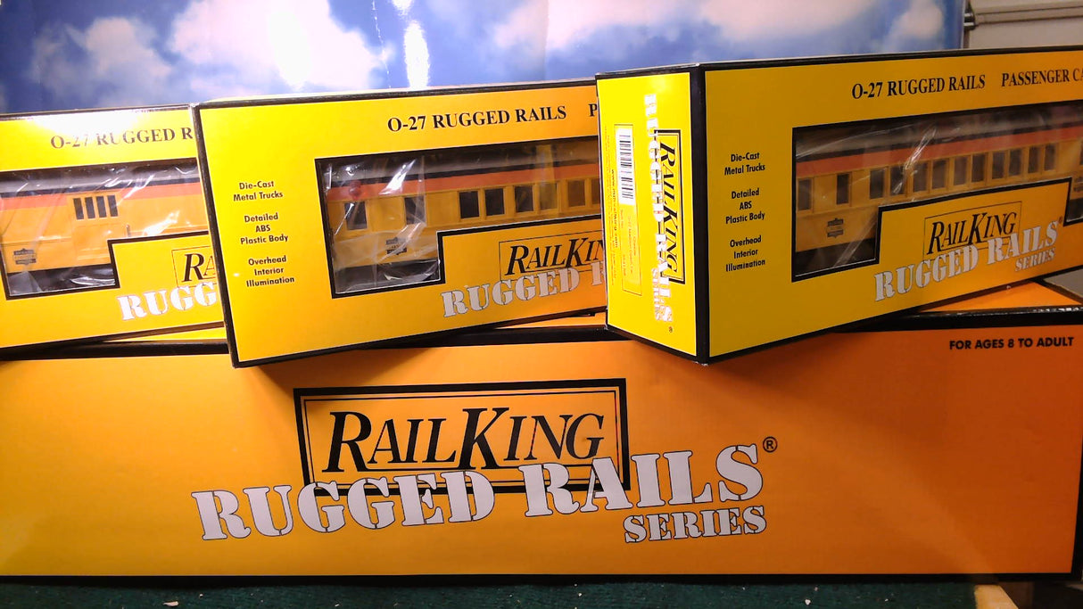 Rail King 2-8-0- Steam Engine Chessie w/ Proto- Sound 30-4139-1E and 3 cars