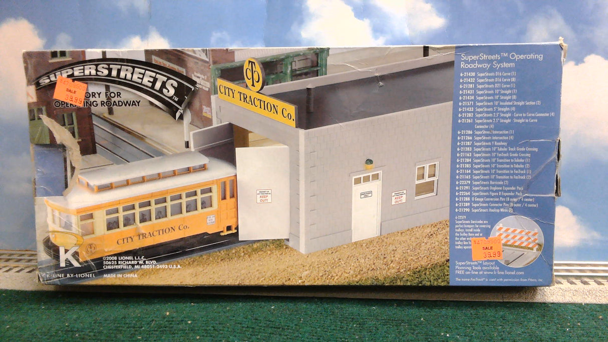 K-LINE CITY TRACTION OPERATING TROLLEY BARN 6-22199