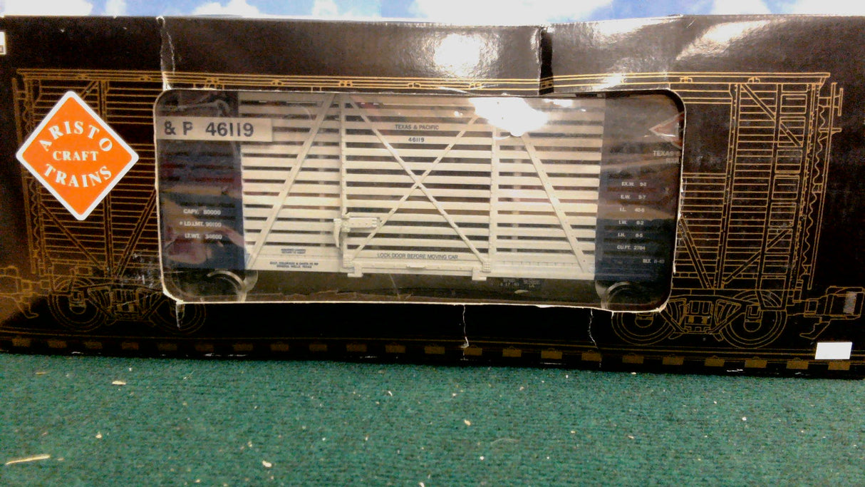 ARISTO CRAFT TRAINS STEEL STOCK CAR ART-46119 TEXAS & PACIFIC