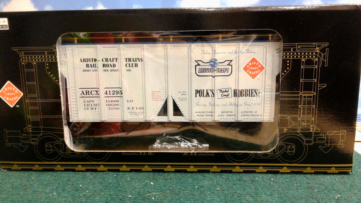 ARISTO CRAFT 41295 TRAINS 2-BAY COVERED HOPPER CAR