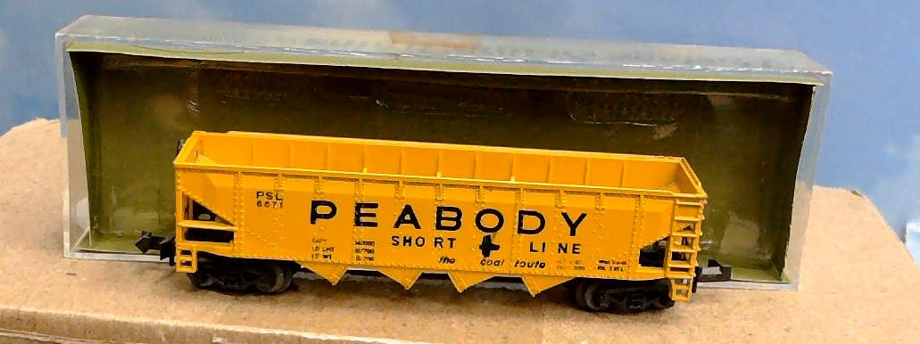 AURORA POSTAGE STAMP TRAINS 4886 HOPPER CAR PEABODY