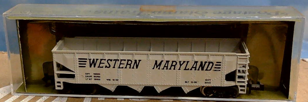 AURORA POSTAGE STAMP TRAINS 4886 HOPPER CAR WESTERN MARYLAND