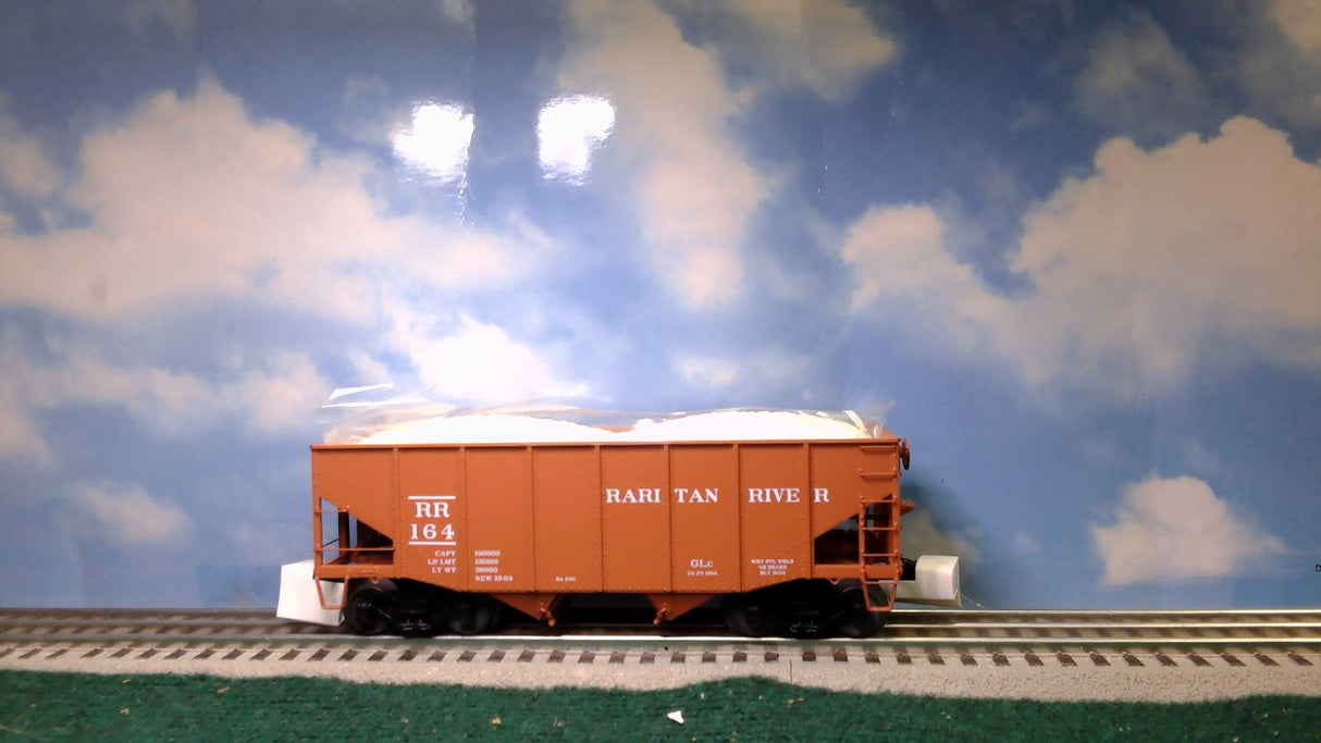MTH 20-92424 RARITAN RIVER 2-BAY FISH BELLY HOPPER CAR W/COAL LOAD 6-CAR SET