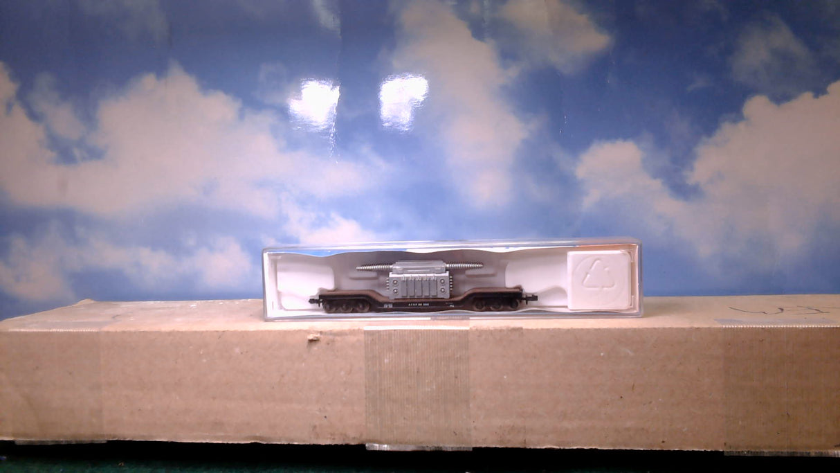 E-R MODELS N-SCALE 040-70376 DEPRESSED CENTER FLAT CAR WITH LOAD SANTA FE