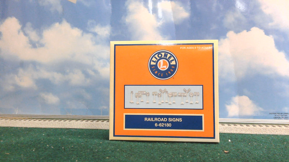 LIONEL 6-62180 RAILROAD SIGNS SET