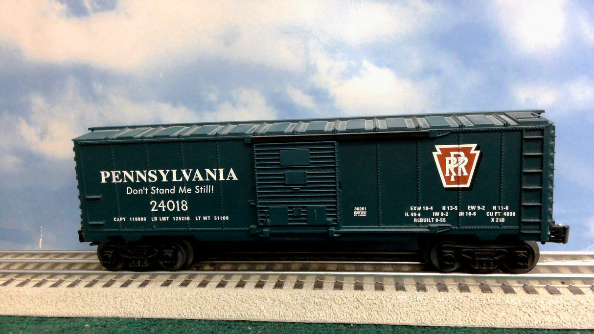 LIONEL 24018 PENNSYLVANIA RAILROAD DON'T STAND ME STILL BOXCAR